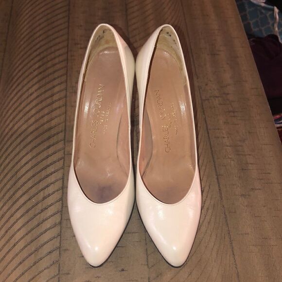 Charles Jordan Leather Semi Point Pumps Made in France 🇫🇷 4” heel SEXY! - Picture 1 of 17